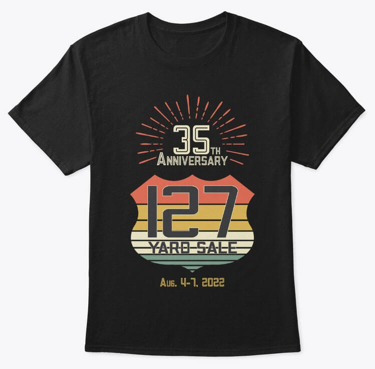 127 Yard Sale T Shirt 2022 classic tee black front 1