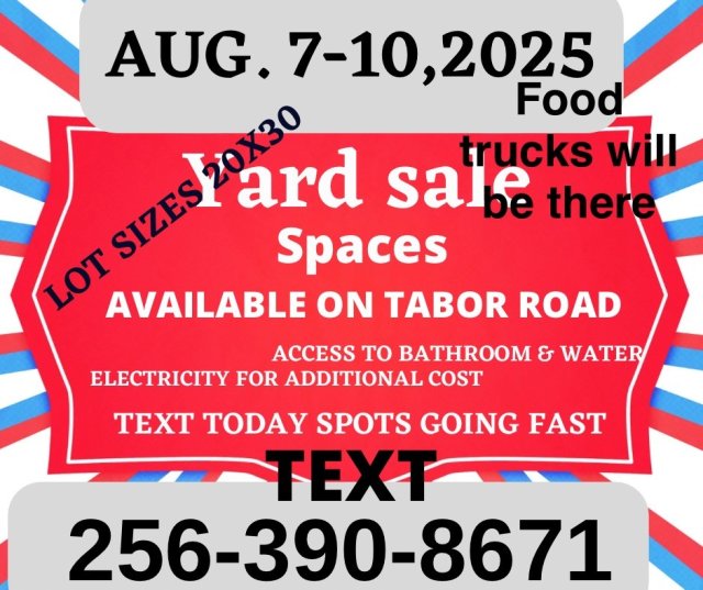 Yard sale spaces