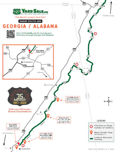 127 Yard Sale Route Map Georgia Alabama