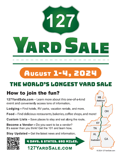 View and Download the 127 Yard Sale Flyer 2024