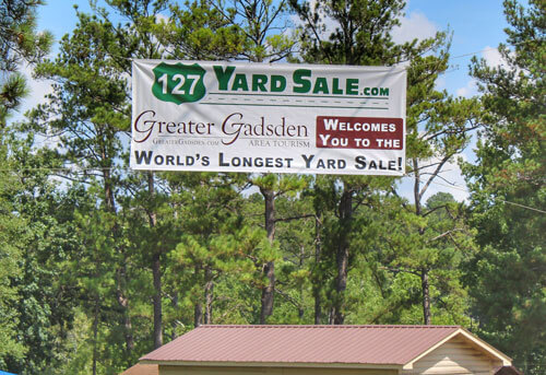 127 yard sale greater gadsden alabama sign